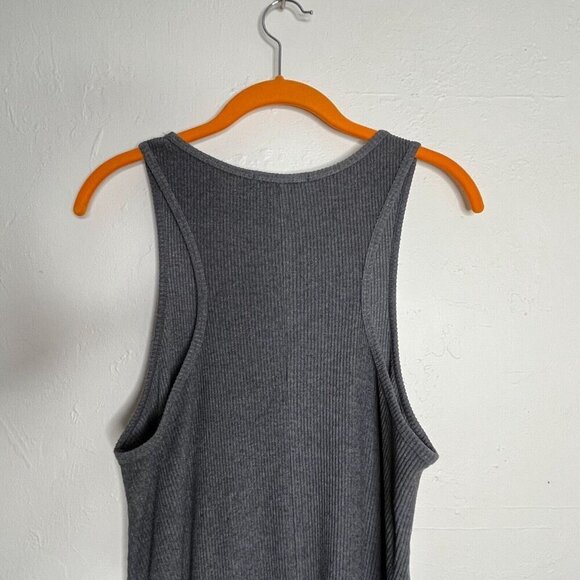 Brandy Melville Sleeveless Ribbed Mini Dress Gray One Size‎ - Picture 8 of 10